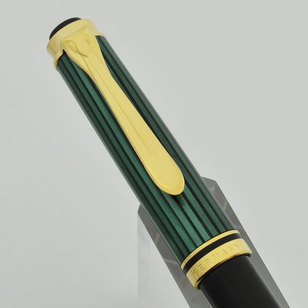 Pelikan D300 Souveran Mechanical Pencil - Green Striped, Small Pelikan D300 Souveran Mechanical Pencil - Green Striped, Small